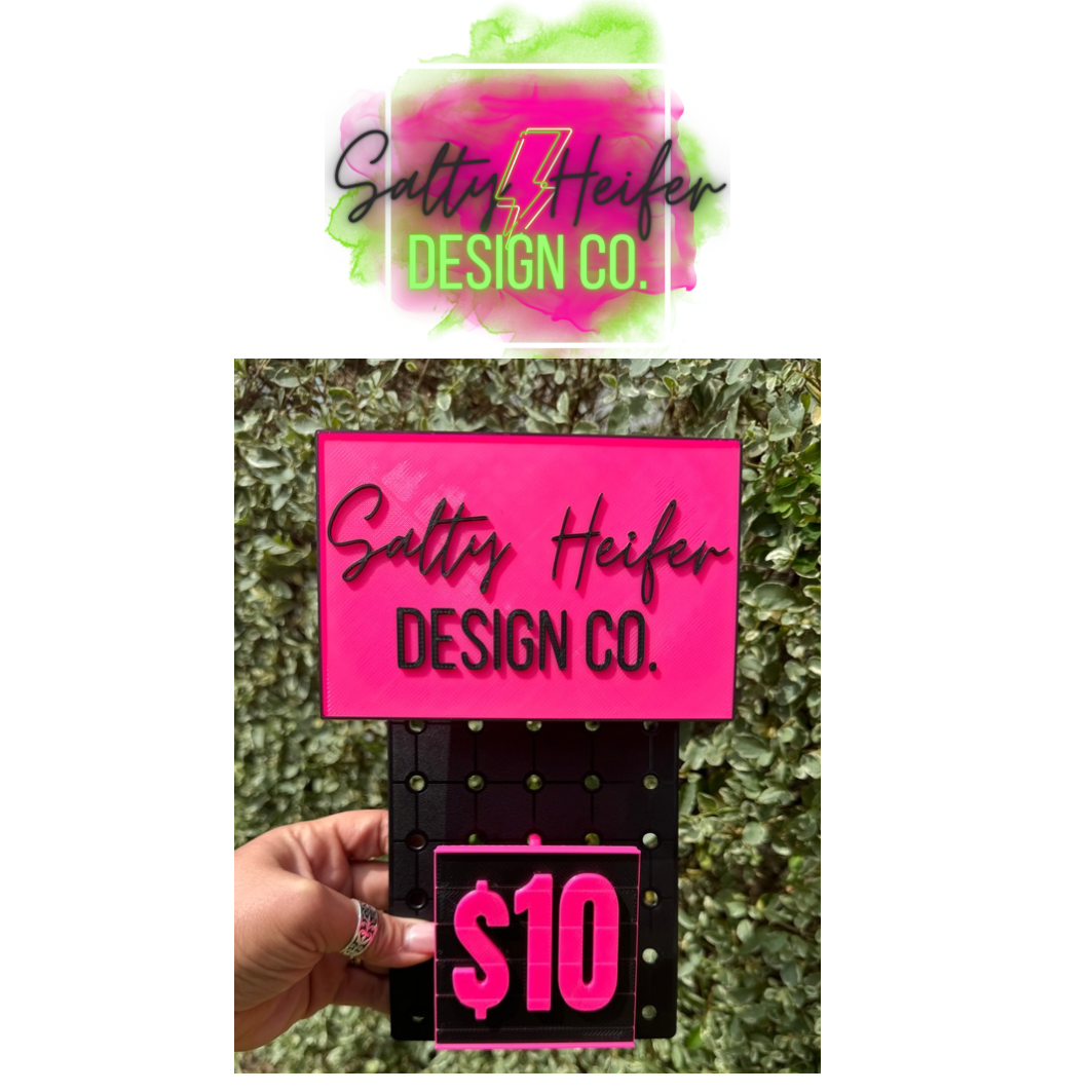 Pegboard sign Bundle Salty Heifer Design CO.