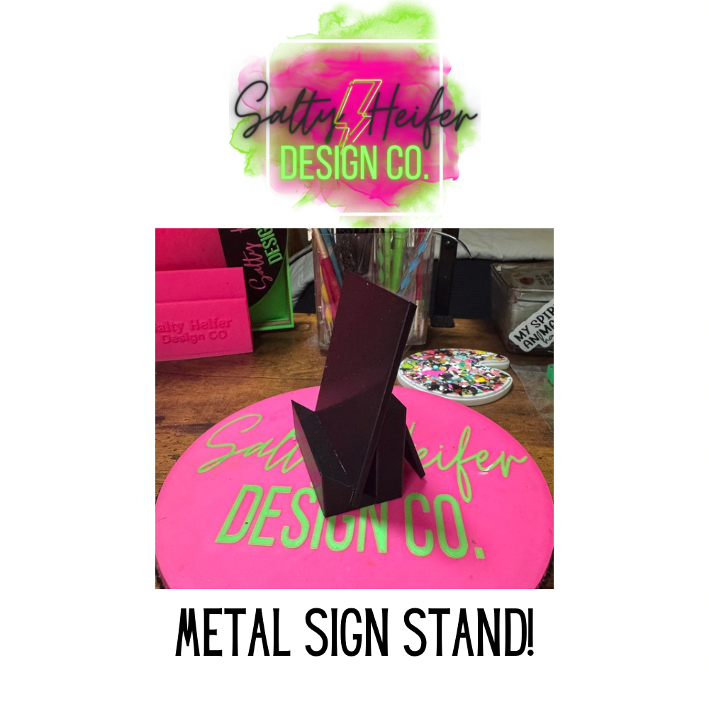 Metal sign stand