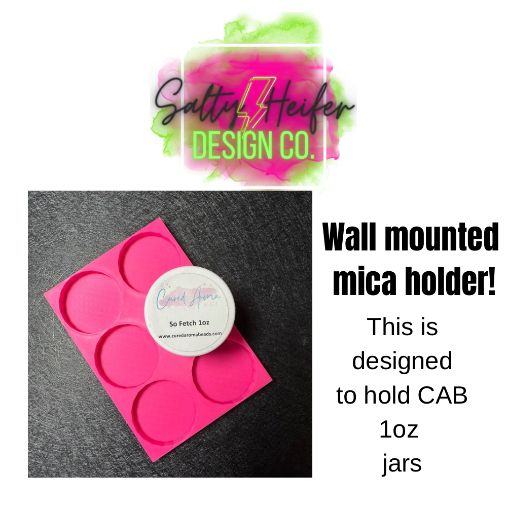 Wall mounted mica organizer
