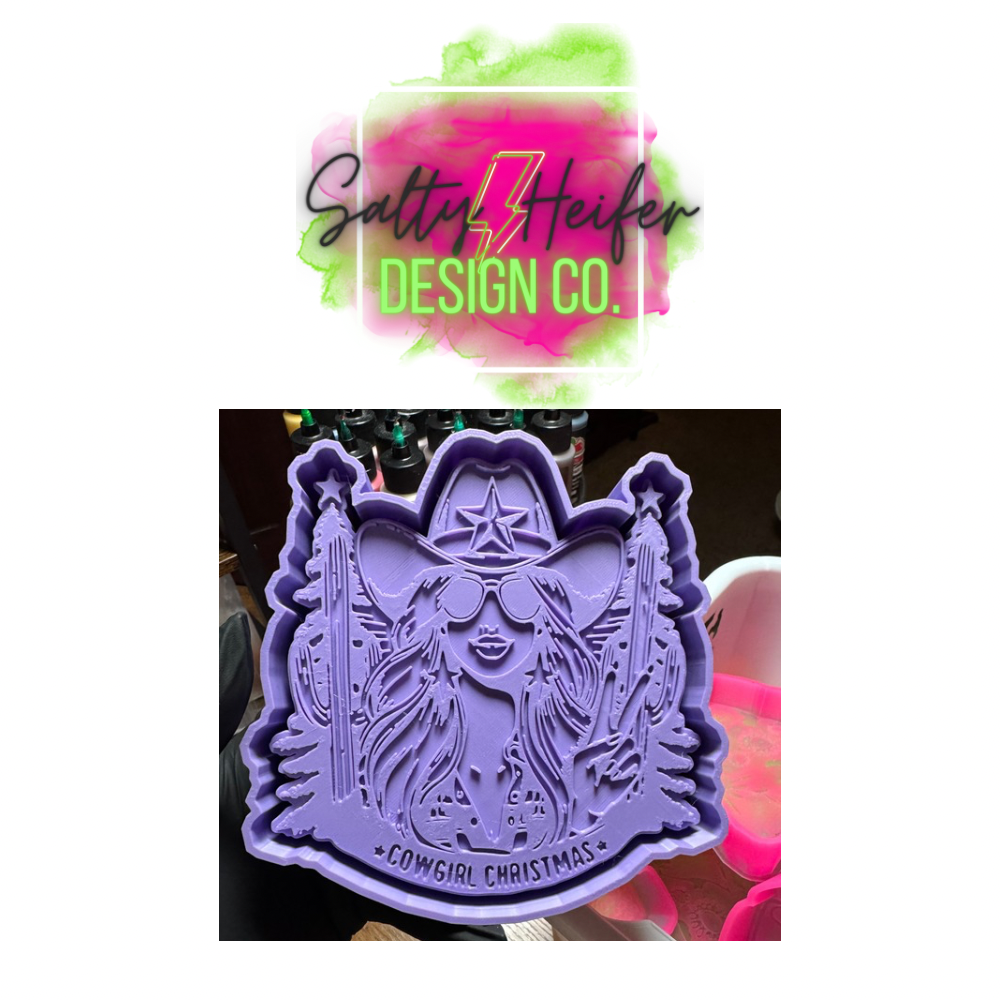 Cowgirl Christmas mold